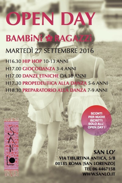 Open Day Bambini & Ragazzi