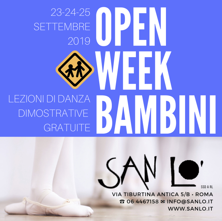 Open Week Bambini 2019
