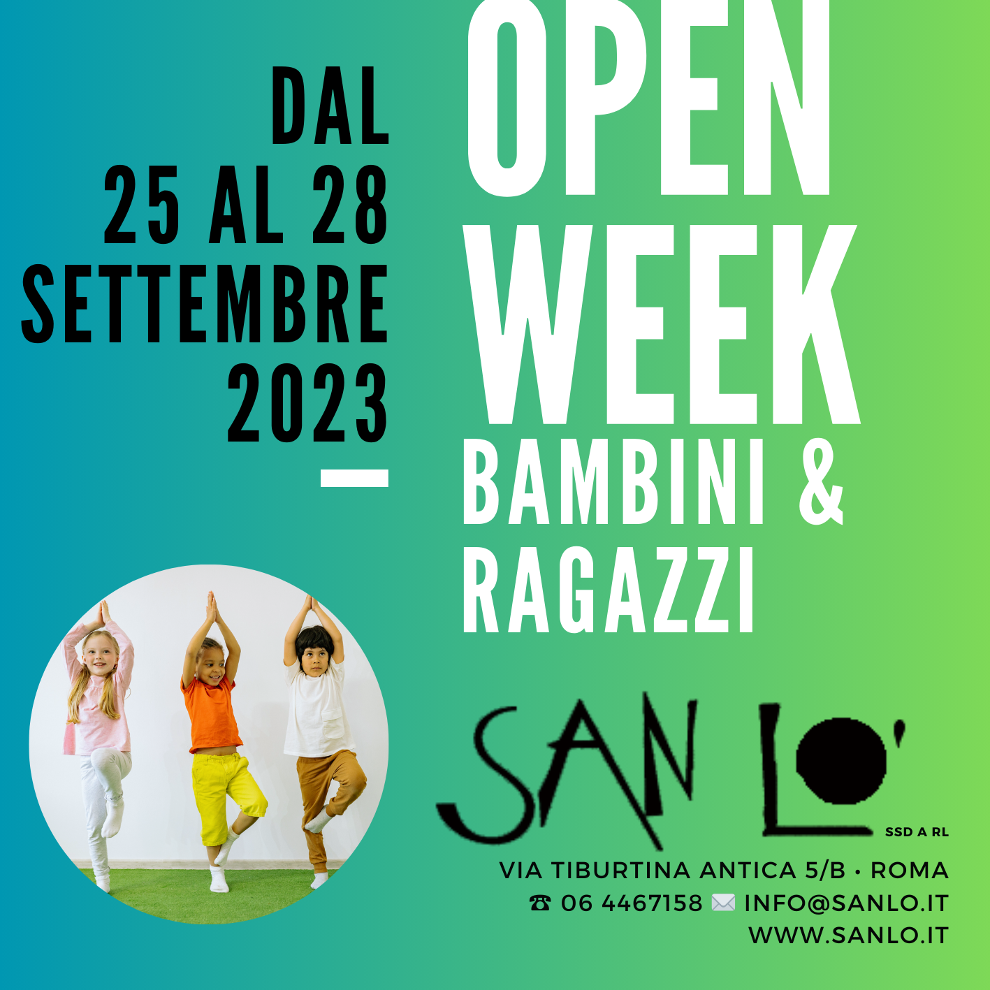 Open Week Bambini & Ragazzi